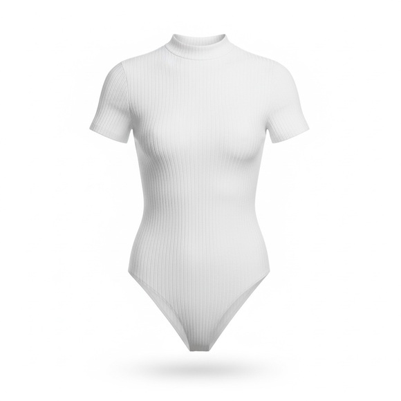 SHEIN Bodysuit Trio - Black, White, Brown - Picture 5 of 6